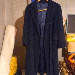 100% Camel Hair Women's nice Blk trench coat